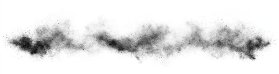 Abstract Black Particles Scattered on White Background