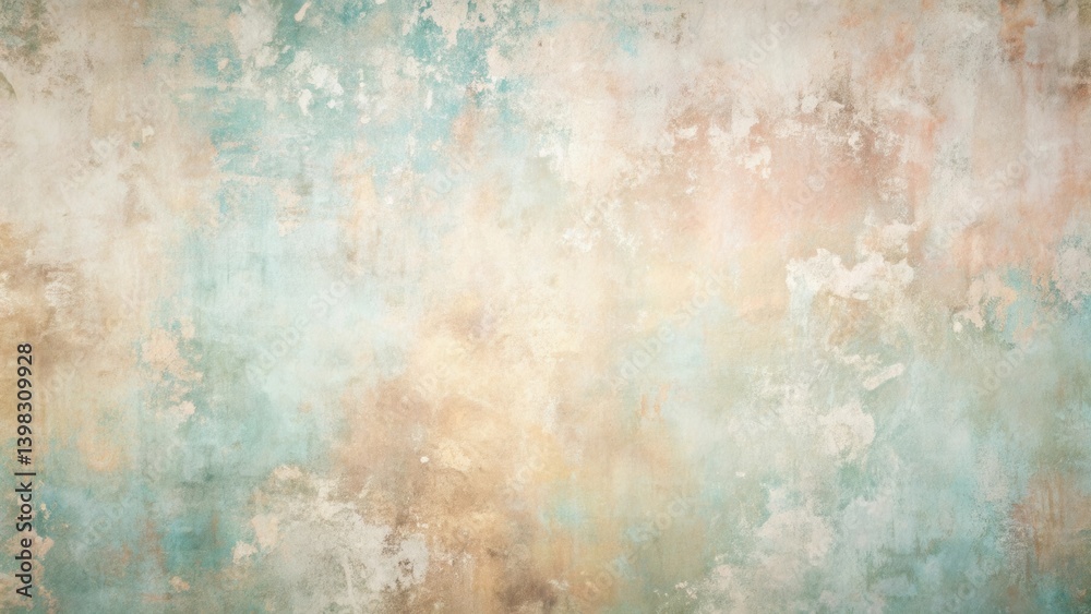 Aufkleber Abstract Pastel Wall Texture  A Soft, Dreamy Background of Subtle Hues and Distressed Surface
