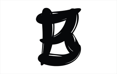 Creative Letter B Typography Vector Template. Elegant Letter B logo