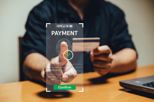 Digital payment processing with fingerprint authentication office setting technology - Powered by Adobe