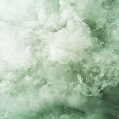 Fototapeta premium Abstract Green and White Swirling Cloud Texture Background