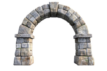 Stock photo of stone archway entrance architecture design element on black background