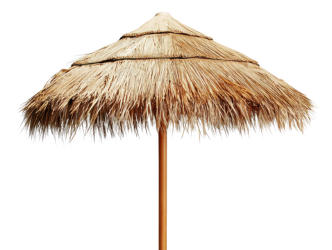 Stock photo of beach umbrella tiki hut style for summer vacation tropical resort 81