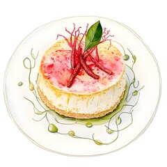 Artful Korean Ginseng Cheesecake Dessert