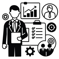 set of business icons, business icons set , vector 