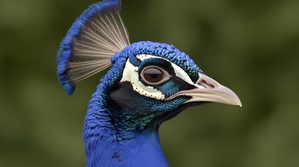 Peacock's Head Close-up