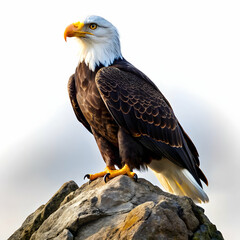 Bald Eagle, Bird of Prey, Wildlife isolated on white