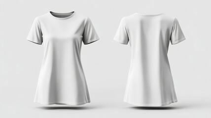 Fototapeta premium white women's t-shirt mockup