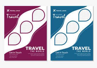 Modern Creative Clean Travel Flyer Design Template