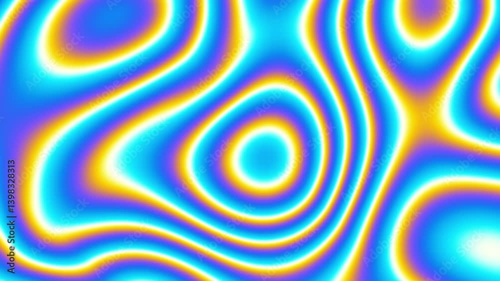Aufkleber Multicolored morphing liquid paint abstract loop background