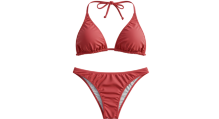 Isolated red bikini set