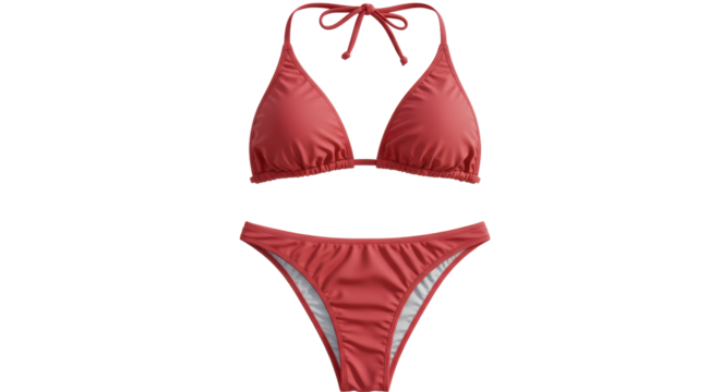 Isolated red bikini set