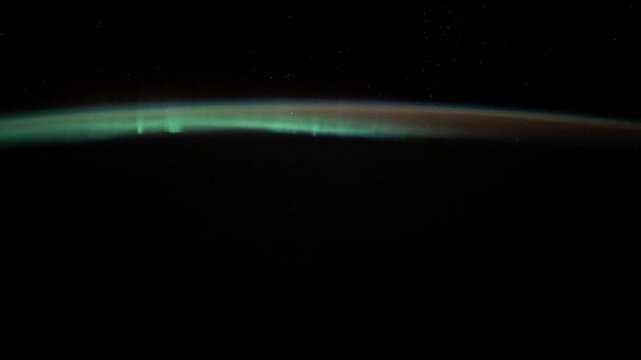 Aurora Borealis over Canada as seen from the International Space Station. Elements of this clip furnished by NASA.