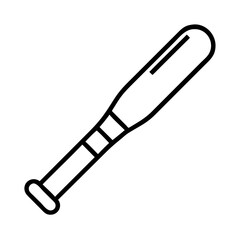 Fototapeta premium Baseball bat outline vector image for sports equipment and game illustration and design assets