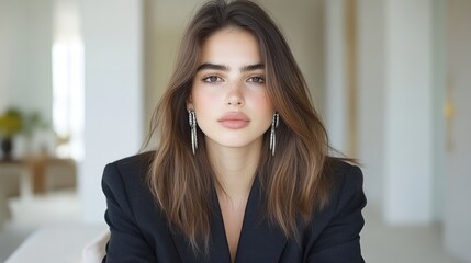 Stylish woman in a blazer