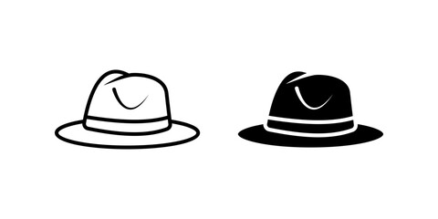 Hat icon set. for mobile concept and web design on white background