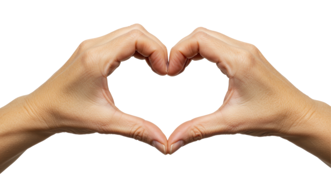 Isolated heart hands