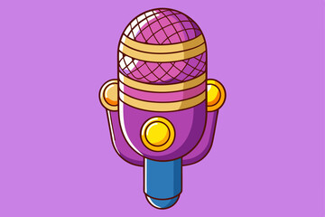 vector illustration of a microphone
