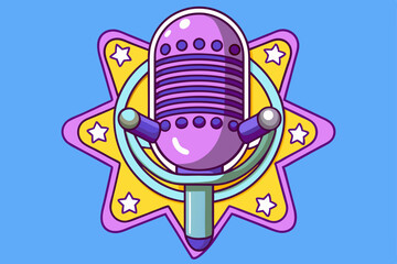 vector illustration of a microphone