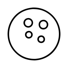 Bowling ball icon vector illustration for sport equipment and recreation activity graphic design