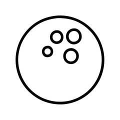Outline bowling ball vector illustration for bowling alley and sports equipment design needs