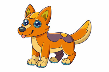 Obraz premium A cute Dog vector art in illustration on a white Background