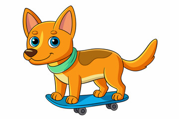 A cute Dog vector art in illustration on a white Background