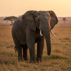 Obraz premium African Elephant: Majestic Giant of the Plains