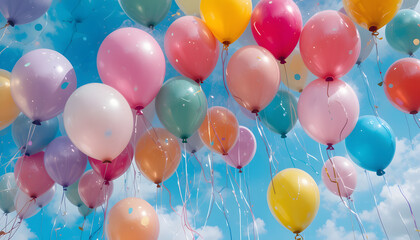 ia generated. colorful balloons background