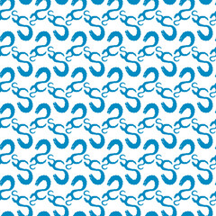 Snorkeling with Sea Life Animals Seamless Vector Pattern Design