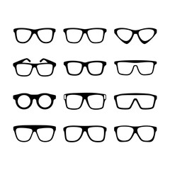 Safety Glasses Silhouette Vector Bundle Black and White Safety Glasses Clipart EPS Illustration