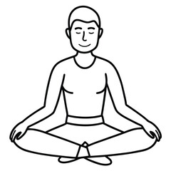 silhouette of a young woman meditating