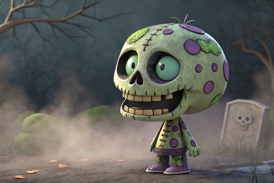 funny cartoon zombie