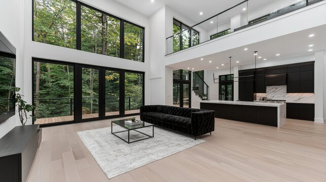 A Modern Interior Design with Contemporary Architectural Features