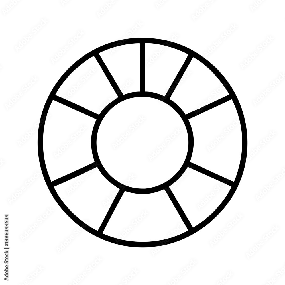 Poster outline diagram circular chart infographic template for data representation and analysis tool