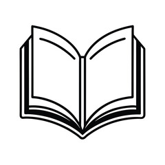 Open Book Icon Vector Illustration For Education And Learning Resources Design Element