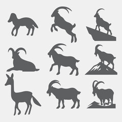 set of animals silhouettes