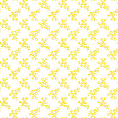 Soft Floral Doodles Seamless Vector Pattern Design
