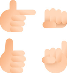 Various finger symbol shapes graphics 다양한 손가락 기호 모양 그래