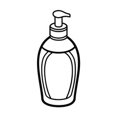 Line Art Soap Dispenser Illustration For Hygiene And Healthcare Needs