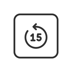 Forward 15 Seconds Icon – Quick Media Skip for Fast Navigation