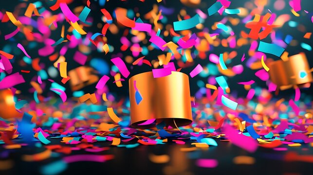 Vibrant Celebration: A Burst of Colorful Confetti