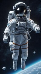 Fototapeta premium Astronaut floating in deep space 3