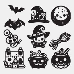 Fototapeta premium halloween icon set
