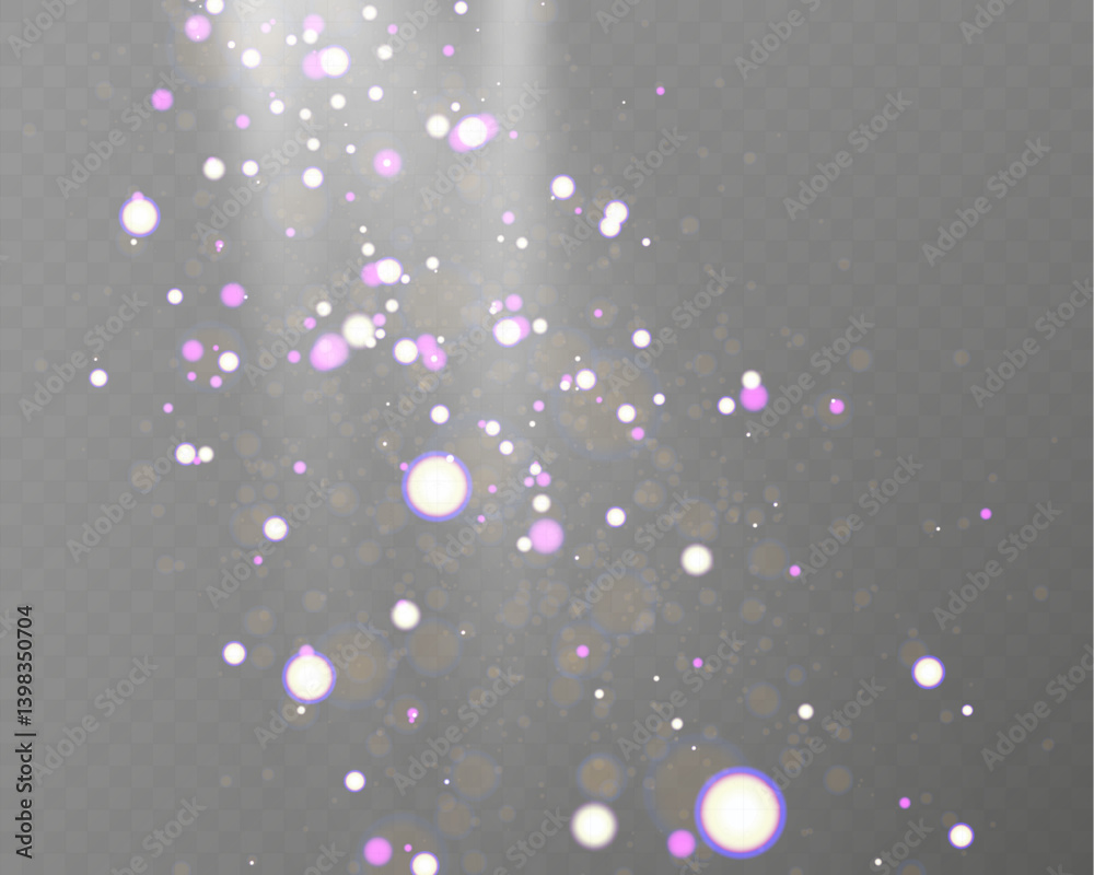 Aufkleber 	
Christmas light effect with glowing bokeh and sparkling particles on a transparent background. Perfect for overlays, festive designs, and magical backgrounds.
