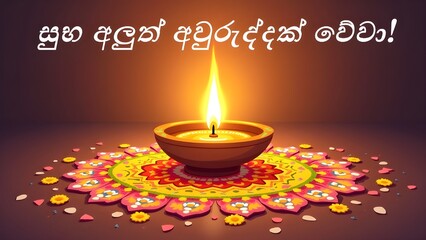 A banner design created for sinhala and tamil new year concept
