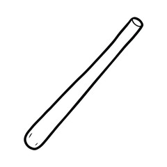 Obraz premium Simple Black And White Outline Illustration Of A Hollow Tube Design Element