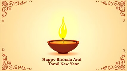 A banner design created for sinhala and tamil new year concept