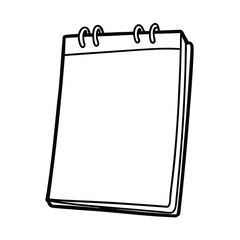 Spiral Bound Notebook With Blank Pages For Notes And Sketching Black And White