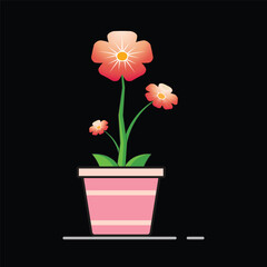 Flat flower Plant illustration